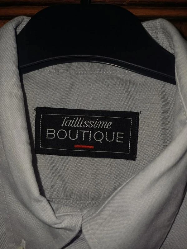 Light grey solid shirt by Taillissime size Xl in cotton and polyester – photo 4